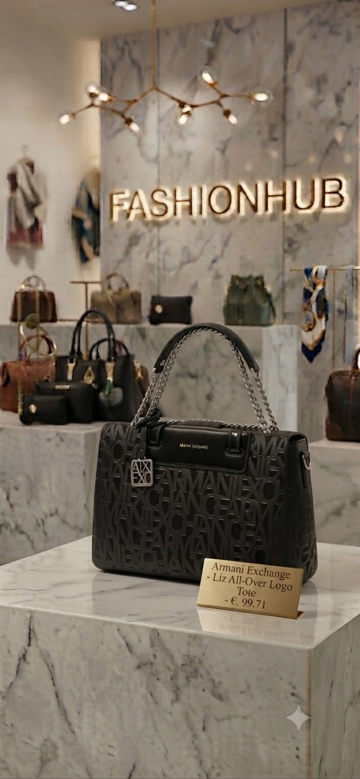 Armani Exchange Liz All-Over Logo Tote