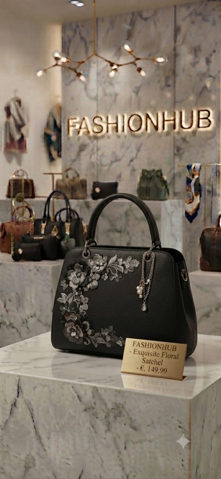FASHIONHUB Exquisite Floral Satchel