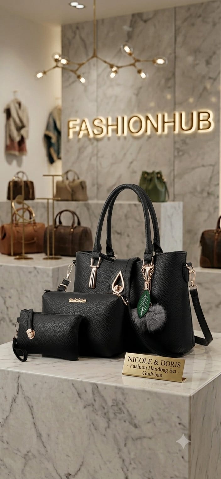 Nicole and Doris 3-Piece Handbag Set